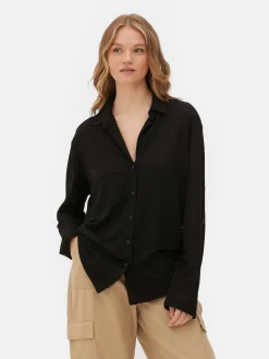 Langärmeliges Jerseyhemd