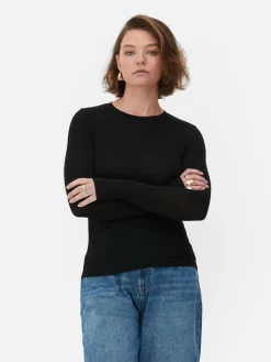 Langärmeliges „Rita Ora“ Stretch-T-Shirt