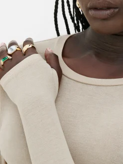 Langärmeliges „Rita Ora“ Stretch-T-Shirt