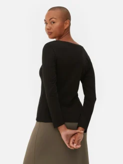 Langärmeliges Stretch-T-Shirt