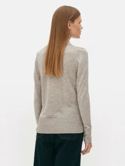 Langärmeliges „The Edit“ Strick-Poloshirt