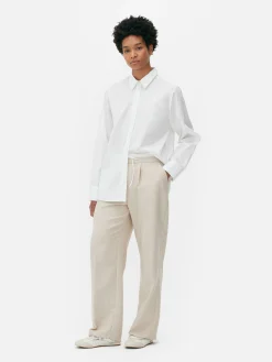 Langärmliges Hemd Aus Popeline