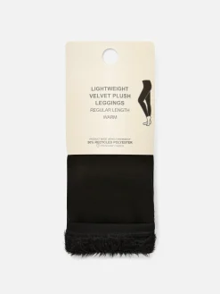 Leichte Samtleggings Mit Plüschfutter