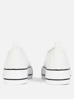 Low-Top Sneakers Aus Kunstleder Mit Plateausohle