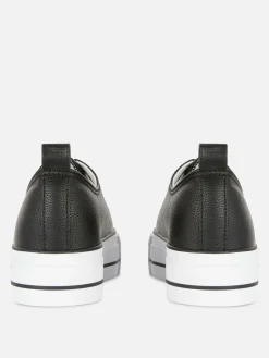 Low-Top Sneakers Aus Kunstleder Mit Plateausohle