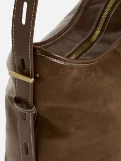 Lässige Tragetasche In Wildleder-Optik