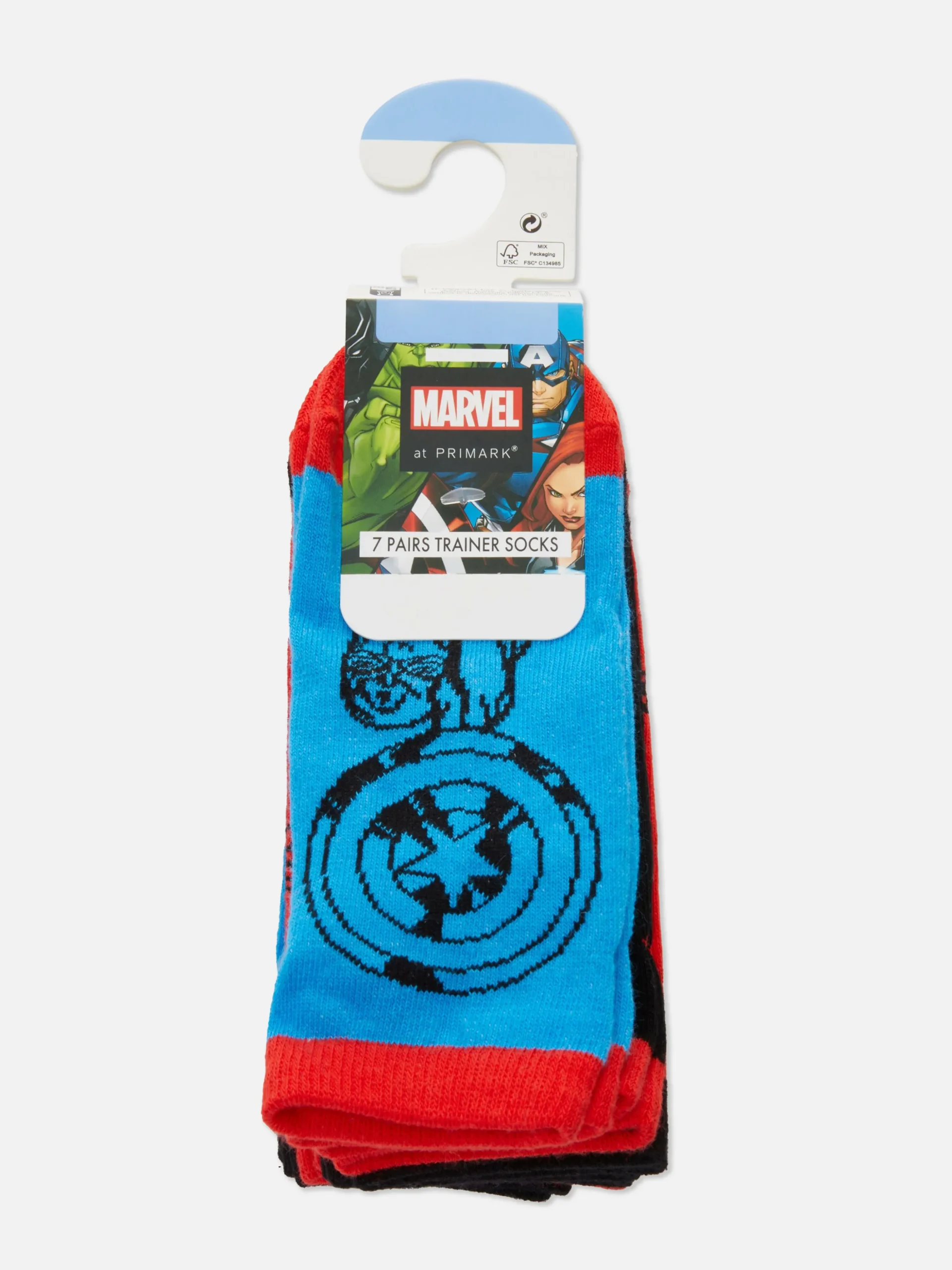 „Marvel Avengers“ Sneakersocken, 7er-Pack
