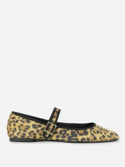Mary Jane Ballerinas Mit Leopardenmuster