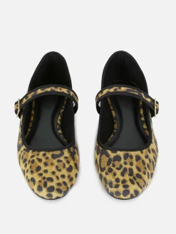 Mary Jane Ballerinas Mit Leopardenmuster