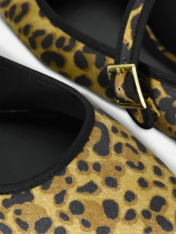 Mary Jane Ballerinas Mit Leopardenmuster