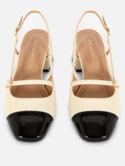 Mary-Jane-Slingbacks Mit Blockabsatz