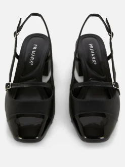 Mary-Jane-Slingbacks Mit Blockabsatz