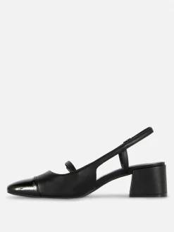 Mary-Jane-Slingbacks Mit Blockabsatz