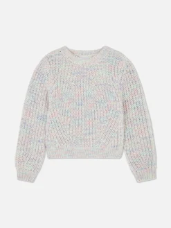 Melierter Strickpullover