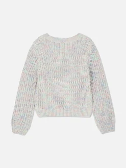 Melierter Strickpullover