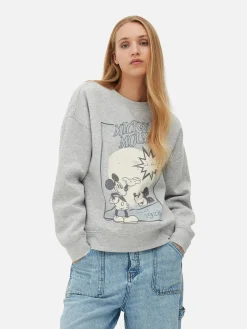 „Micky Maus“ Sweatshirt Mit Skizzen-Print