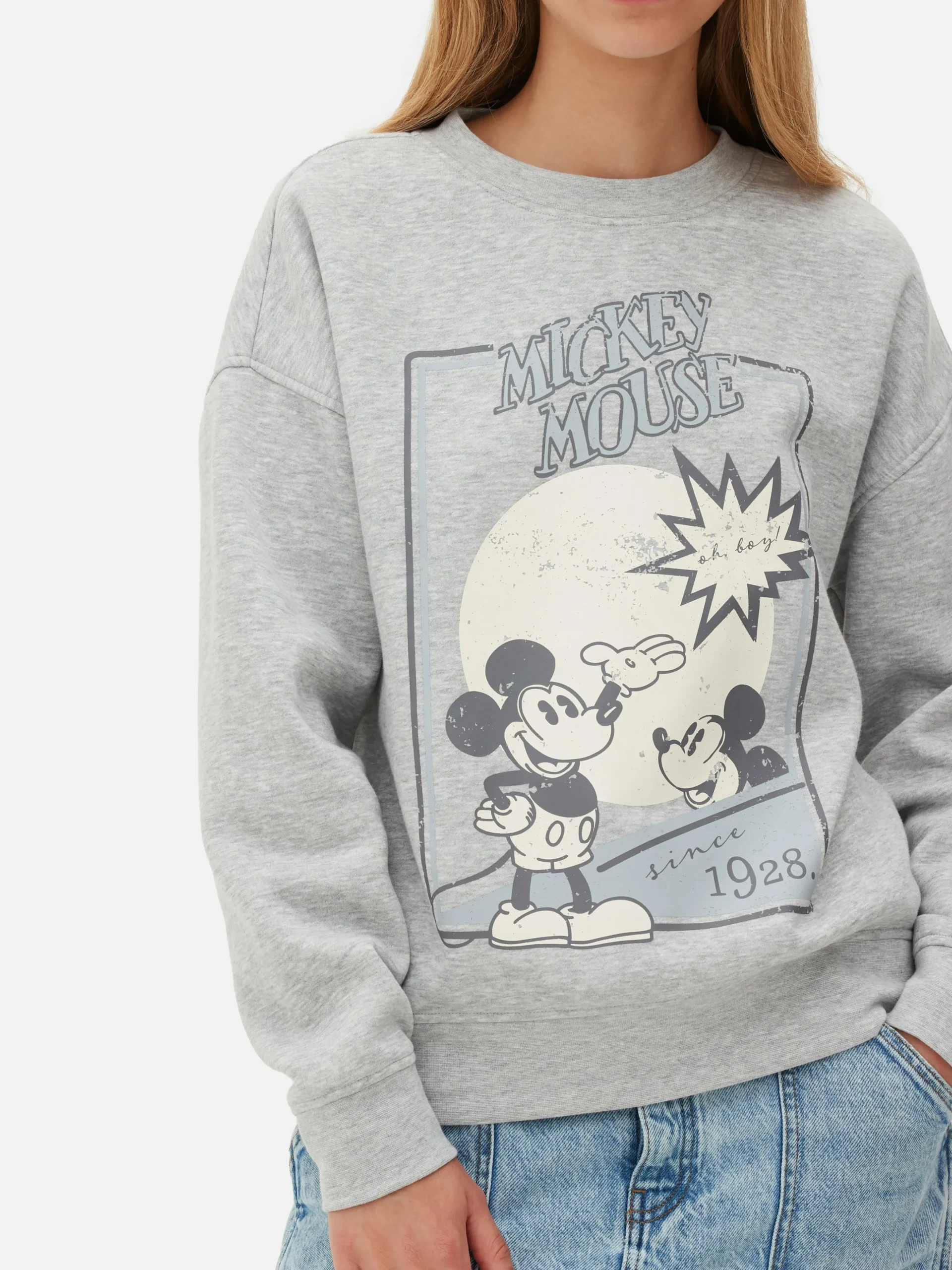 „Micky Maus“ Sweatshirt Mit Skizzen-Print