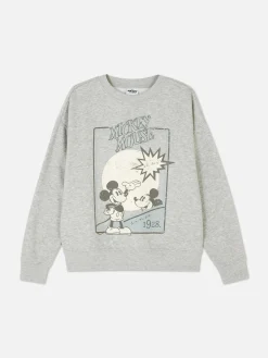 „Micky Maus“ Sweatshirt Mit Skizzen-Print