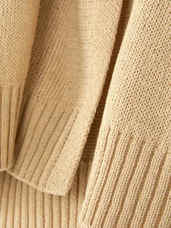 Midikleid Mit V-Ausschnitt Und Kragen