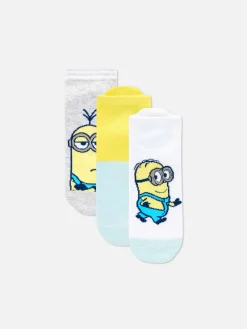 „Minions“ Sneakersocken, 3er-Pack