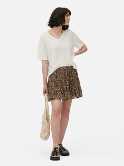 Minirock Mit Chiffonlagen