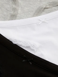 Minislips Mit Spitzenbesatz, 3er-Pack