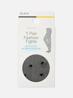 Modische Strumpfhose Mit Herzmuster