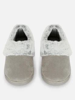 Mokassin-Hausschuhe Mit Kunstpelzfutter