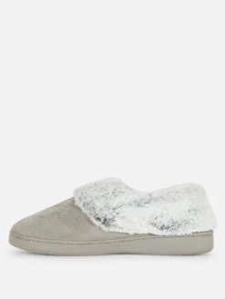 Mokassin-Hausschuhe Mit Kunstpelzfutter