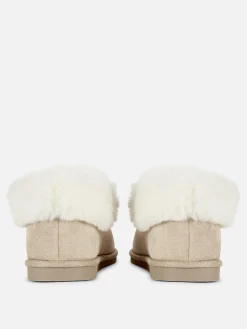 Mokassin-Hausschuhe Mit Kunstpelzfutter