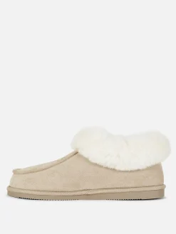 Mokassin-Hausschuhe Mit Kunstpelzfutter