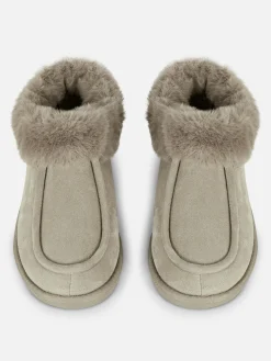 Mokassin-Hausschuhe Mit Kunstpelzfutter