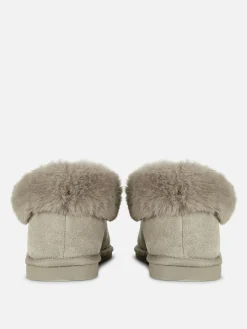 Mokassin-Hausschuhe Mit Kunstpelzfutter