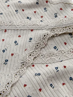 Nahtlos Gemustertes Pointelle-Trägertop Und Tanga Im Set