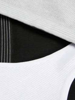 Nahtlose, Kurze Tops Mit Racerback, 3er-Pack