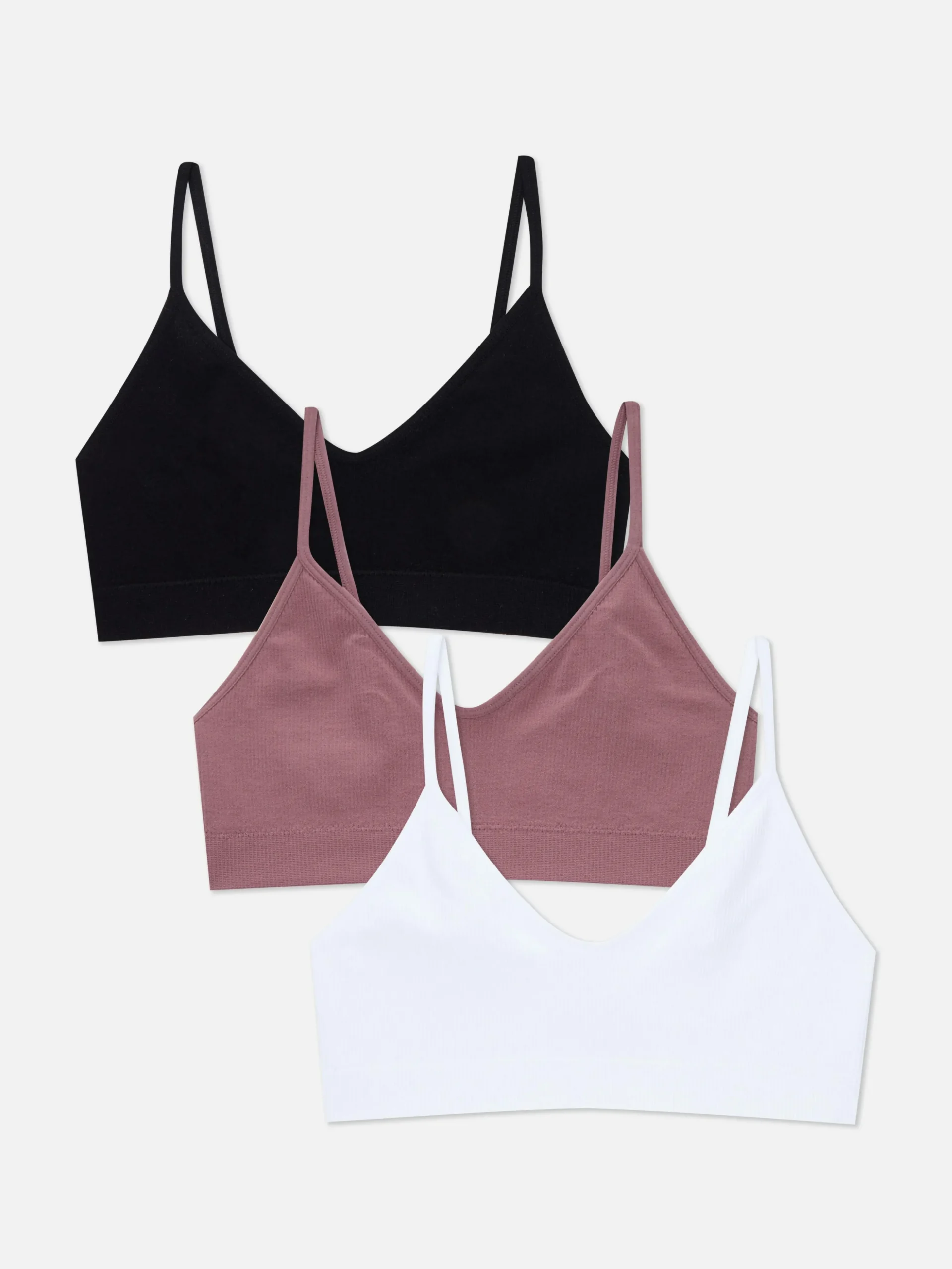 Nahtlose, Kurze Trägerbustiers, 3er-Pack