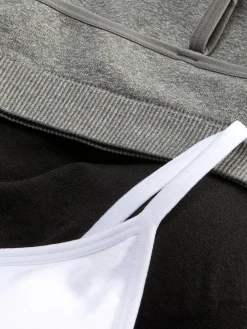 Nahtlose, Kurze Trägerbustiers, 3er-Pack