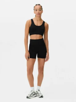 Nahtlose Performance-Shorts Mit Hoher Taille