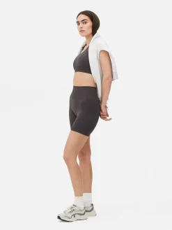 Nahtlose Performance-Shorts Mit Hoher Taille