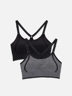 Nahtlose Sport-BHs Mit Racerback, 2er-Pack