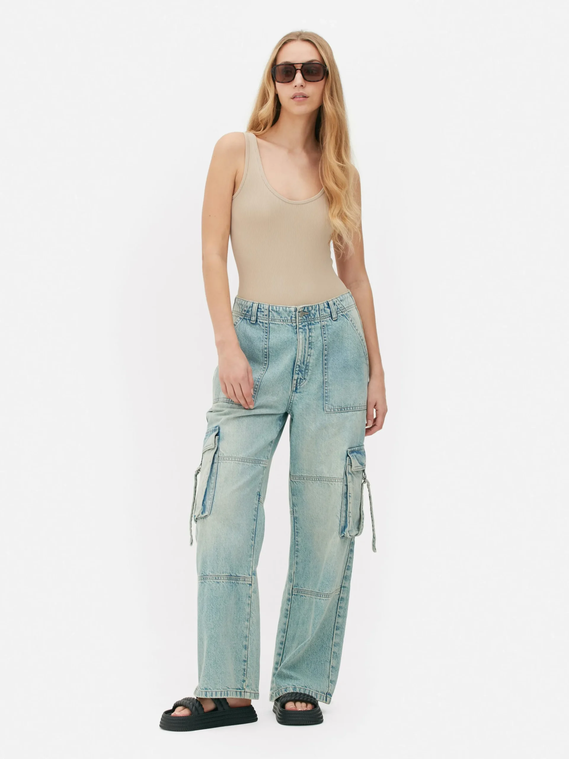 Nahtloser, Gerippter Bodysuit Mit U-Ausschnitt