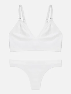 Nahtloses Set Mit Triangel-Bralette-BH Und Tanga