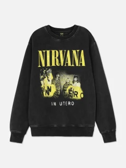 „Nirvana“ Sweatshirt Im Washed-Look