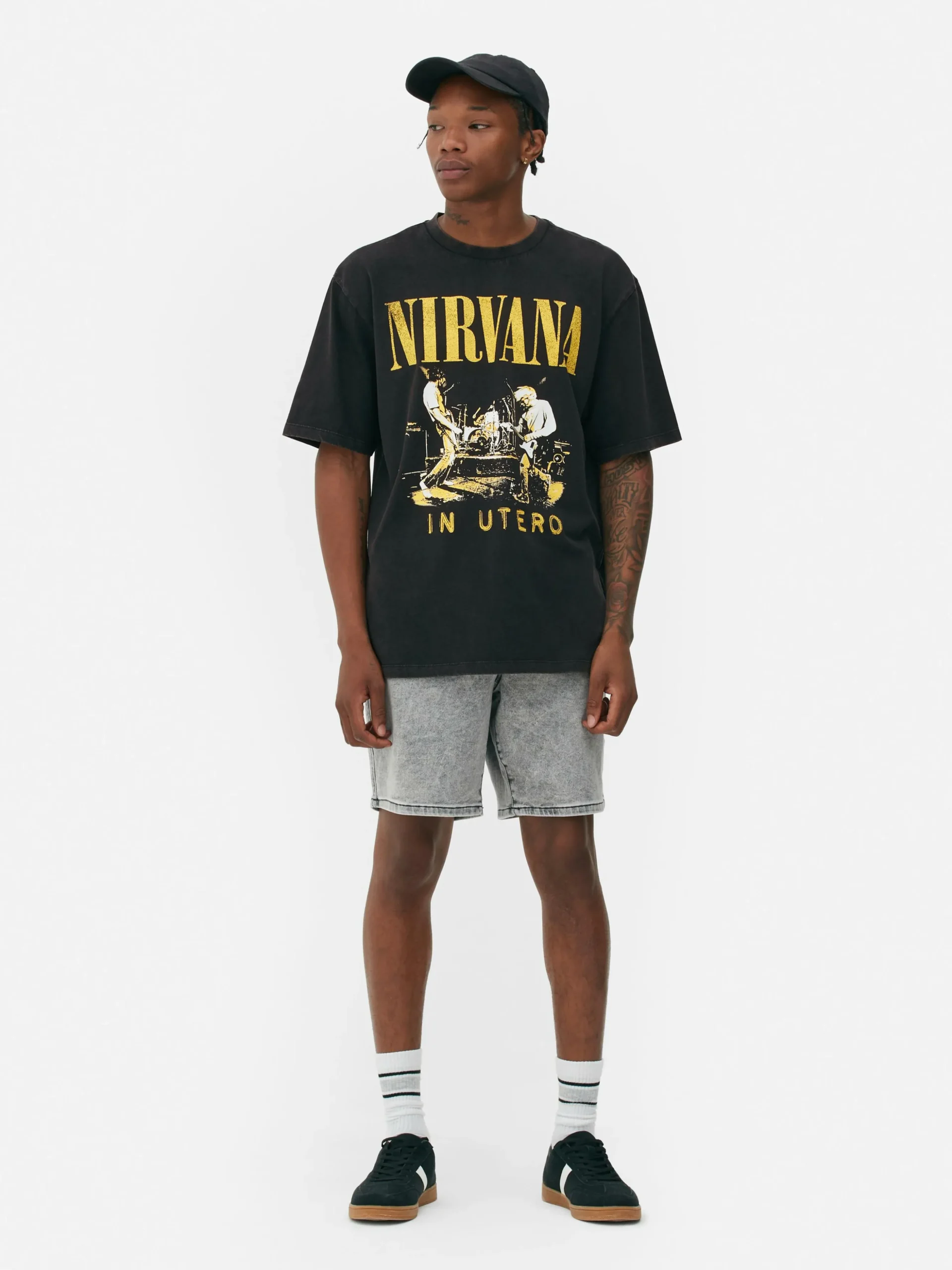 „Nirvana“ T-Shirt In Verwaschener Optik