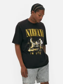 „Nirvana“ T-Shirt In Verwaschener Optik