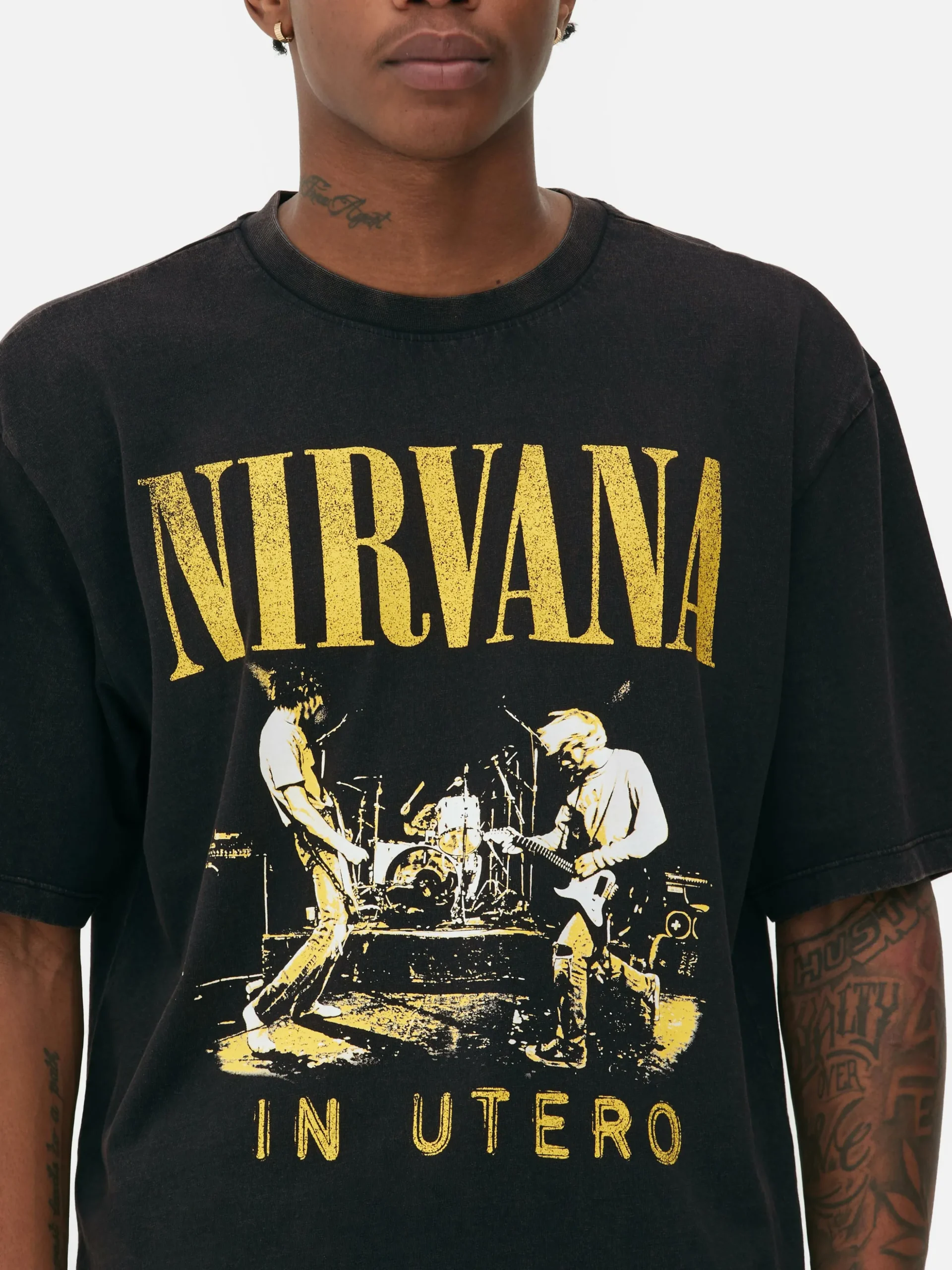 „Nirvana“ T-Shirt In Verwaschener Optik