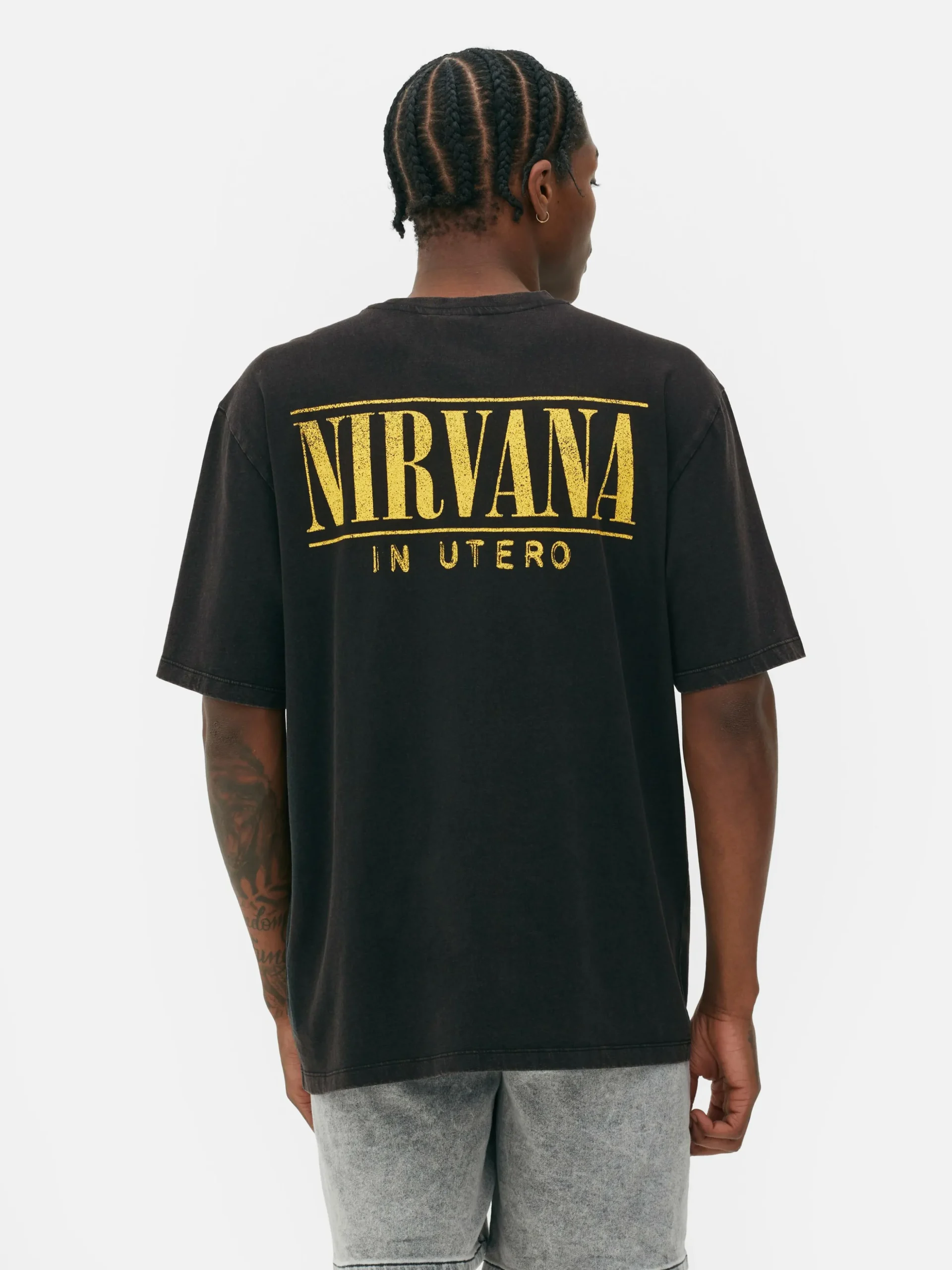 „Nirvana“ T-Shirt In Verwaschener Optik