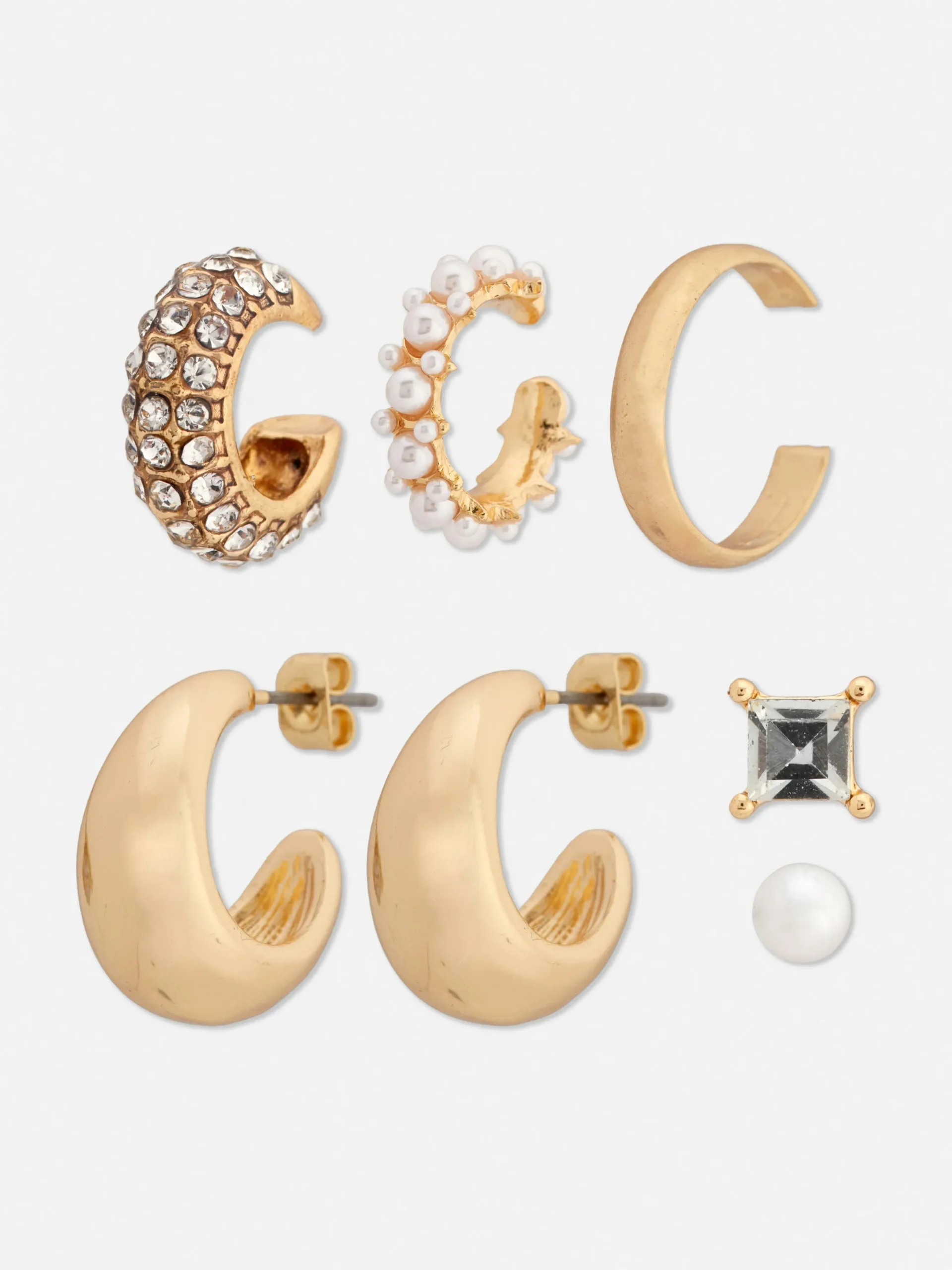 Ohrstecker Mit Kunstperlen, 6er-Pack