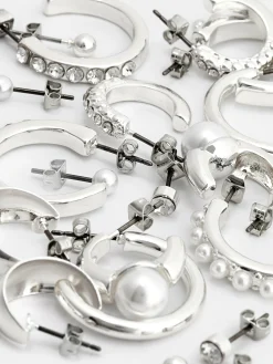 Ohrstecker Und Creolen, 9er-Pack