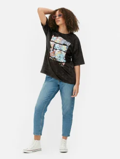 Oversized-T-Shirt Mit „Die Schlümpfe“ Comic-Print